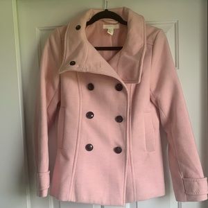 Pink pea coat